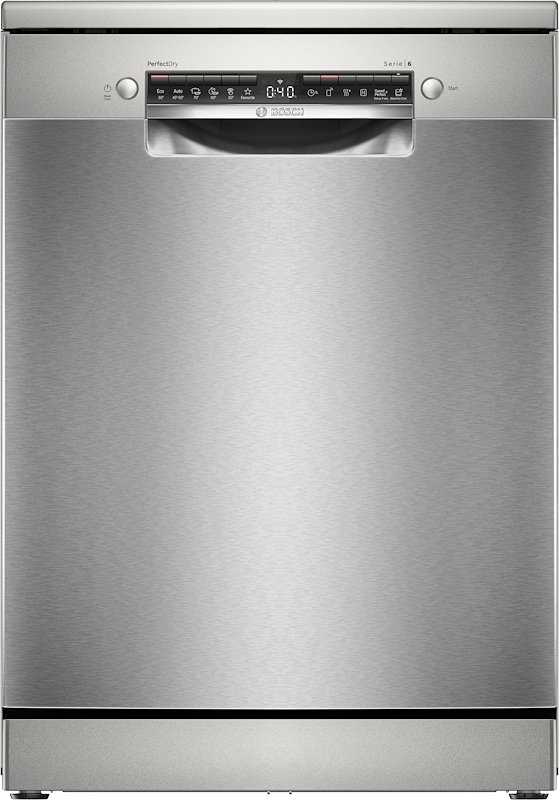 LAVASTOVIGLIE Libera installazione (FS) BOSCH SMS6ZCI10E, Programmi 6, Dimensioni: L 60 cm, A 84,5 P Rumorosità 40 dB(A), Consumo di acqua 9 l, Acciaio, Classe B