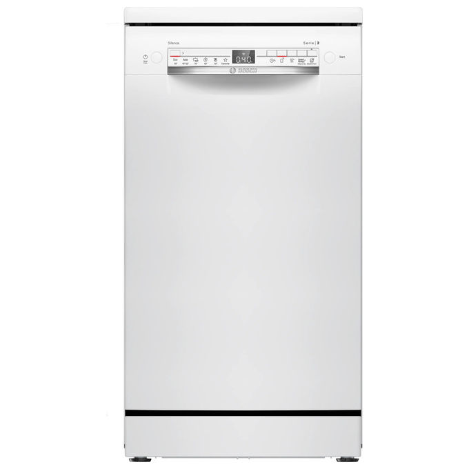 LAVASTOVIGLIE Libera installazione (FS) BOSCH SPS2HKW55E, Programmi 6, Dimensioni: L 45 cm, A 84,5 P 60 Rumorosità 46 dB(A), Consumo di acqua 8,9 l, Bianco, Classe D