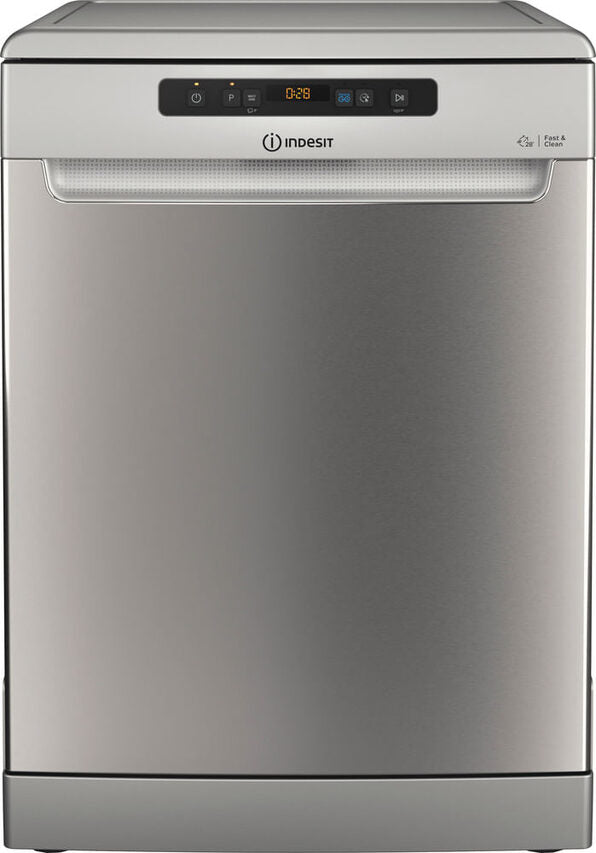 LAVASTOVIGLIE Libera installazione (FS) INDESIT IN2FFC14BN6X, Programmi 9, Dimensioni: L 600 cm, A 850 P 590 Rumorosità 44 dB(A), Consumo di acqua 8,9 l, Inox, Classe C