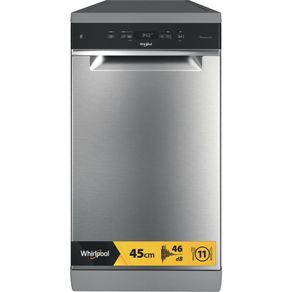 LAVASTOVIGLIE Libera installazione (FS) WHIRLPOOL WH4FD11CS7A0X, Programmi 9, Dimensioni: L 45 cm, A 85 P 59 Rumorosità 46 dB(A), Consumo di acqua 8,7 l, Inox, Classe D