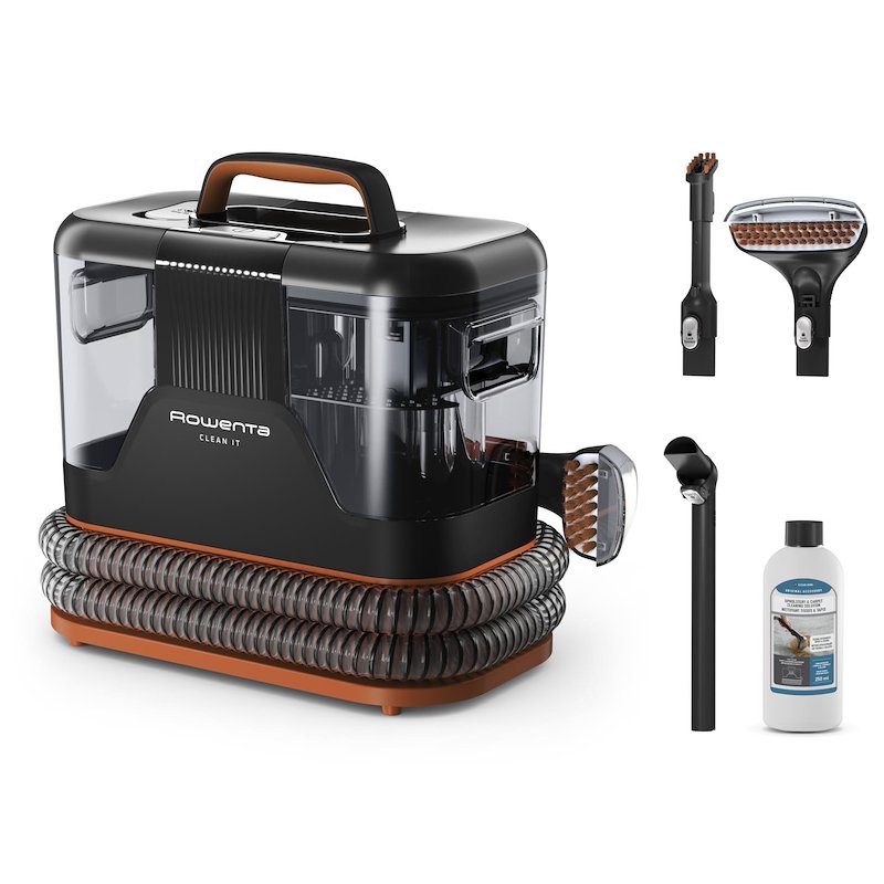 LAVATAPPETI ROWENTA CLEAN IT IN5011, Potenza 400 W, Arancione / Nero
