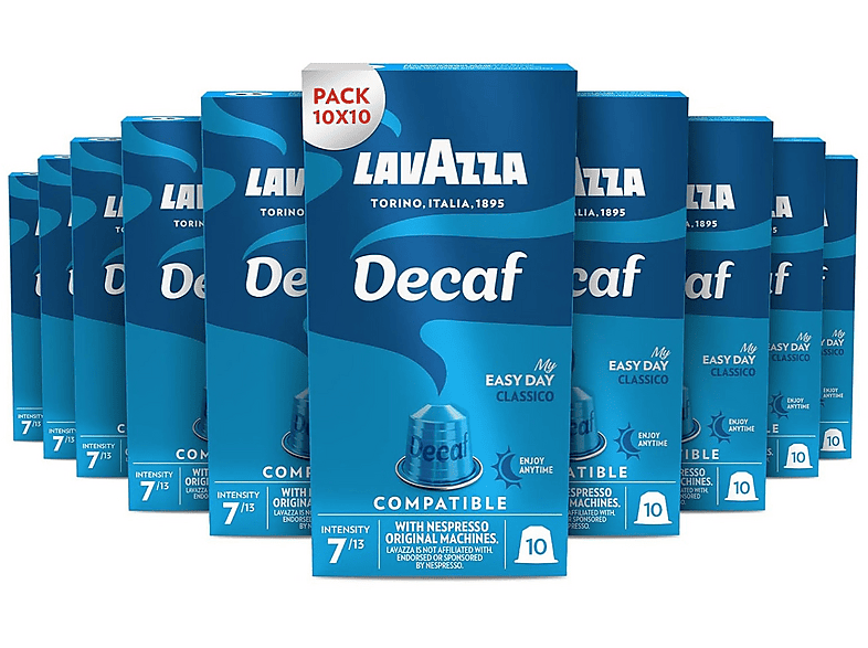 LAVAZZA Caffè in capsule DECAF 100CAPS ALLUMINIO, Compatibili Nespresso, 0,05 kg
