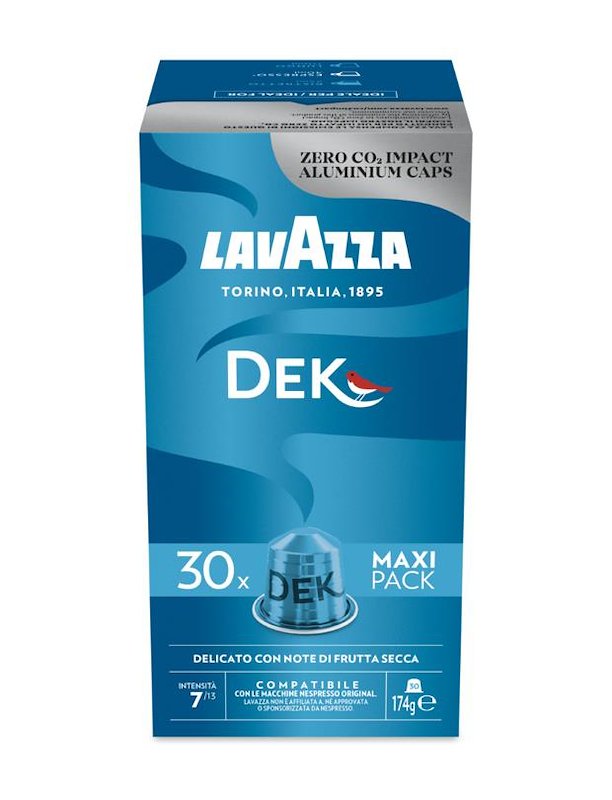 LAVAZZA Caffè in capsule DECAF 30CAPS ALU, Compatibili Nespresso, 0,174 kg