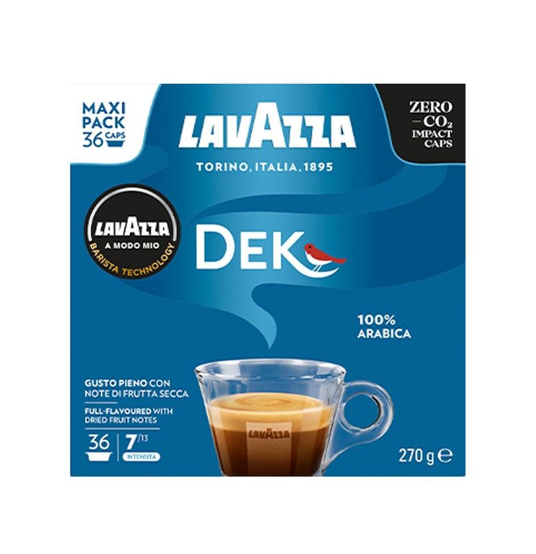LAVAZZA Caffè in capsule DEK CREMOSO 36 CAPS, Lavazza A modo mio, 0,27 kg