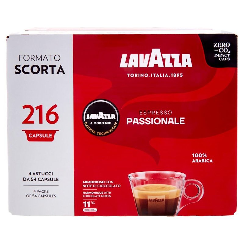 LAVAZZA Caffè in capsule PASSIONALE 216 CAPSULE, Lavazza A modo mio, 1,62 kg