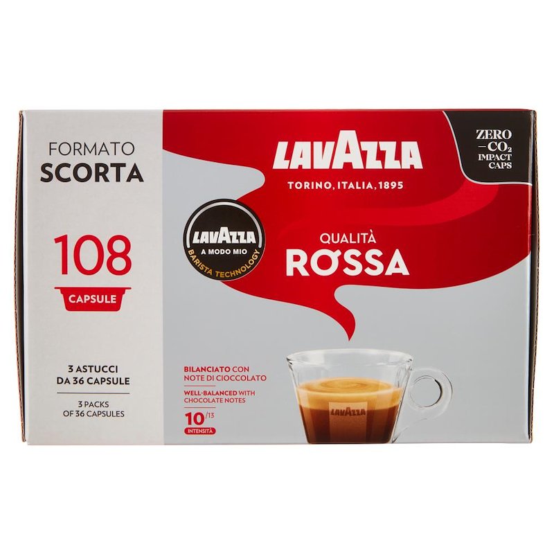 LAVAZZA Caffè in capsule Q ROSSA 108 CAPS, Lavazza A modo mio, 0,81 kg