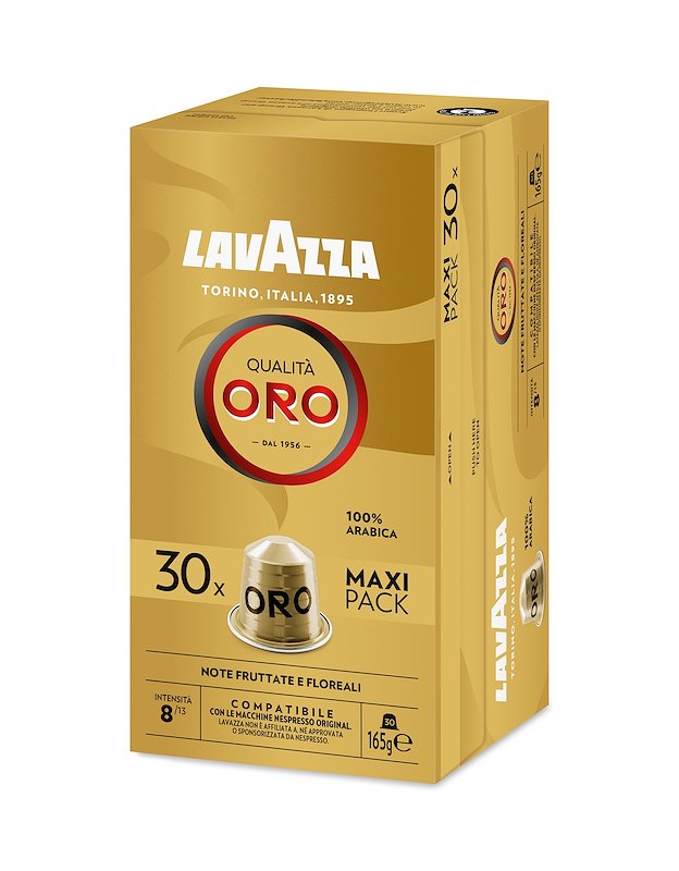 LAVAZZA Caffè in capsule QUALITA' ORO 30 CAPS ALU, Compatibili Nespresso, 0,165 kg