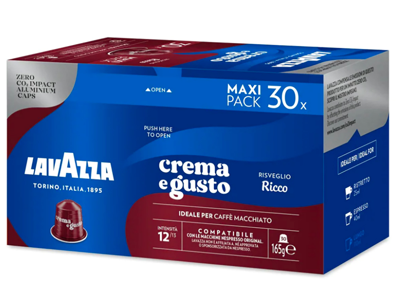 Lavazza Capsule Caffè 30Pz Crema e Gusto Ricco Compatibili Nespresso 7031