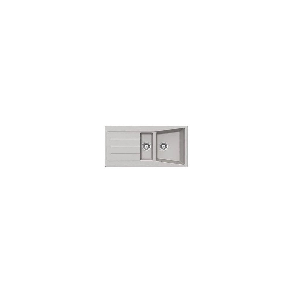 Lavello incasso 2 vasche e gocciolatoio reversibile 100x50 Smeg LS102AL alluminio