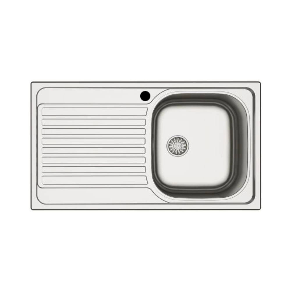 Lavello incasso cucina acciaio 86x50 cm una vasca e gocciolatoio sinistro MP861VSX Lavello incasso cucina acciaio 86x50 cm una vasca e gocciolatoio sinistro MP861VSX