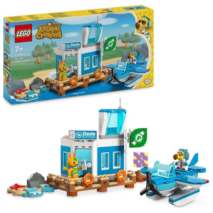 Lego - Animal Crossing In Volo Con La Dodo Airlines 77051, Multicolore