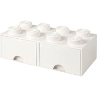 LEGO Cassetto mattoncino 8 bianco, Scatola di immagazzinaggio
