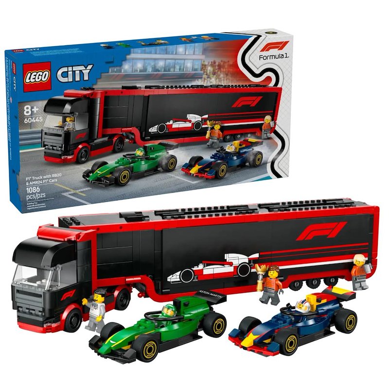 Lego - City Autotrasportatore Con Rb20 E Amr24 F1 60445, Multicolore