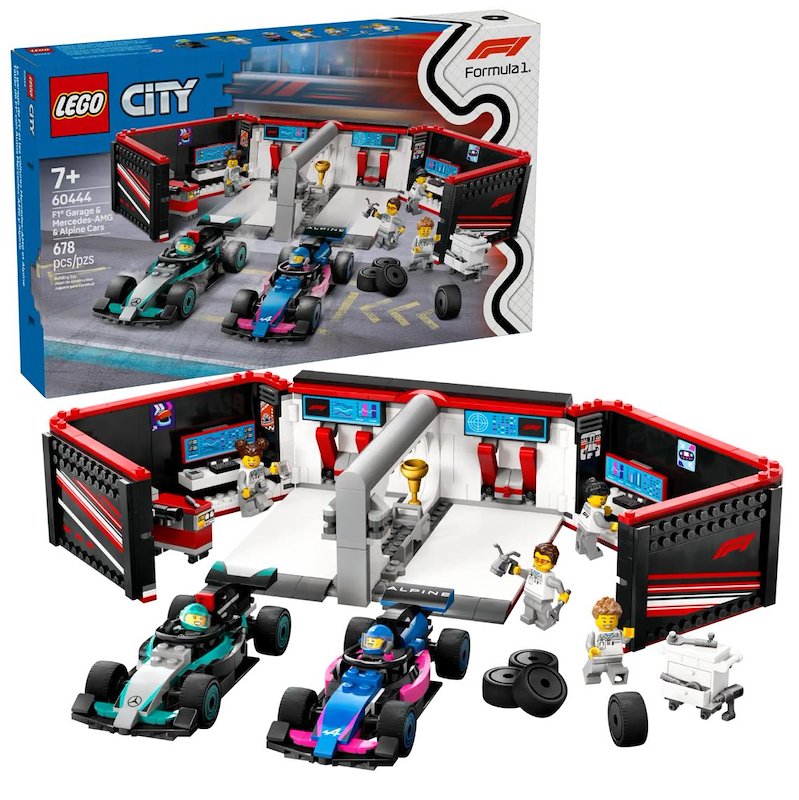 Lego - City F1 Garage Con Mercedes-amg E Alpine F1® 60444, Multicolore