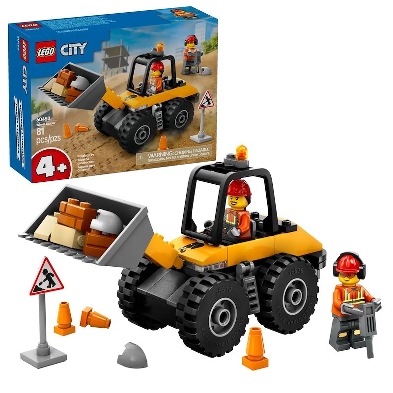 Lego - City Great Vehicles Pala Gommata Gialla 60450, Multicolore