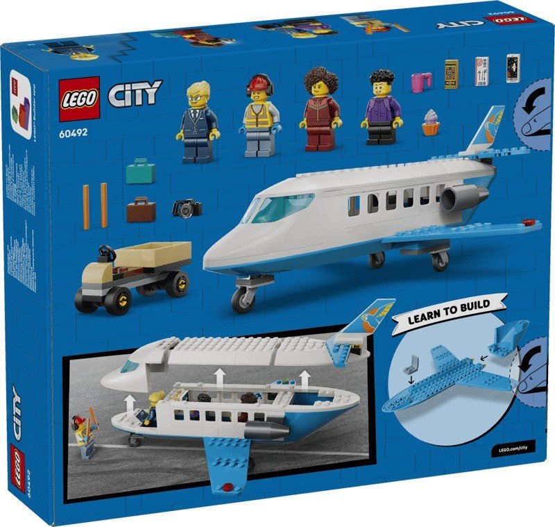 Lego - City Jet Passeggeri - 60492, Multicolore