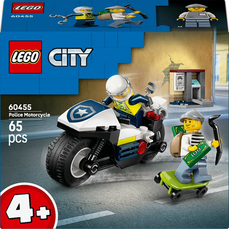 Lego - City Police Inseguimento Moto Della Polizia 60455, ,