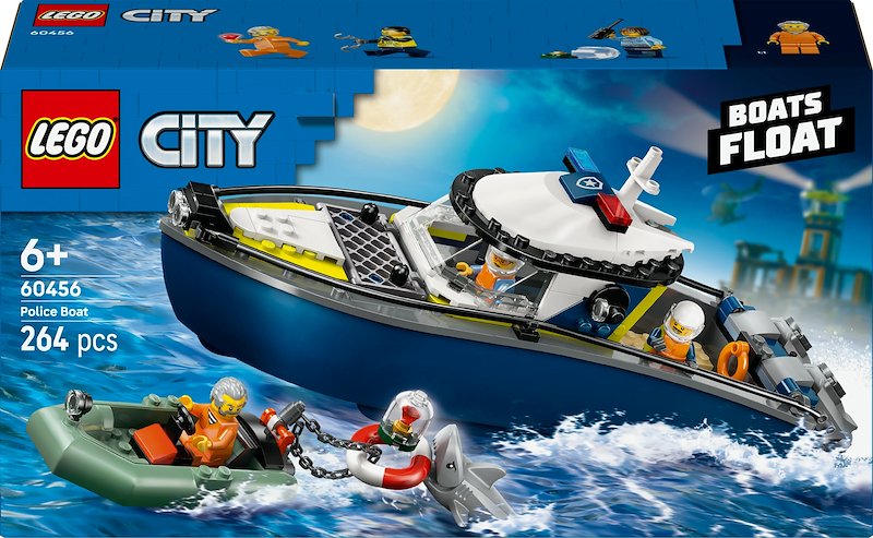 Lego - City Police Inseguimento Motoscafo Polizia 60456, ,