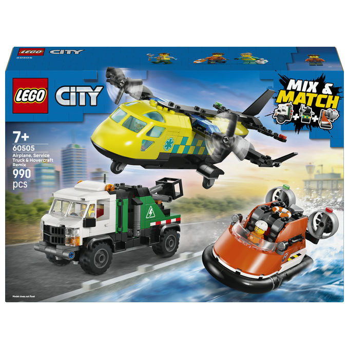 Lego - City Remix Aereo, Camion Di Servizio - 60505, Multicolore