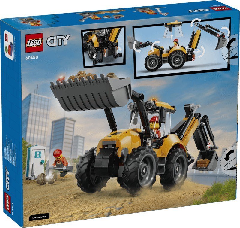 Lego - City Scavatrice Da Cantiere Gialla - 60480, Multicolore