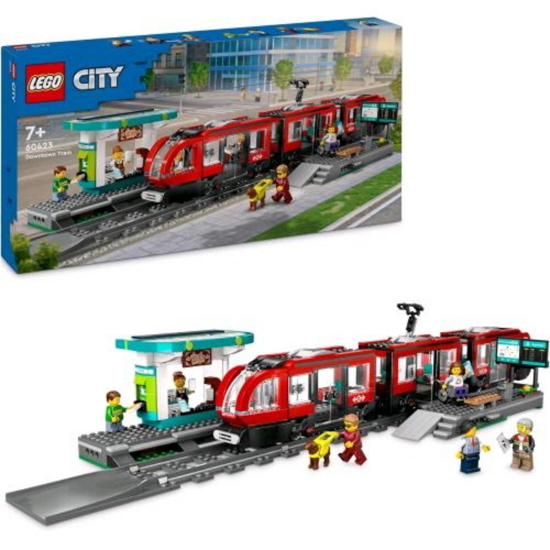 Lego - City Trains Tram E Fermata Del Tram 60423, Multicolore