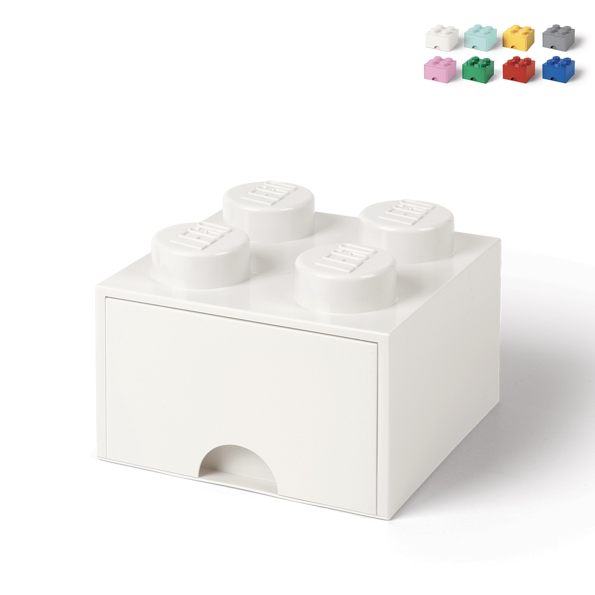 Lego Contenitore Brick Con 4 Cassetti Impilabile Polipropilene Bianco