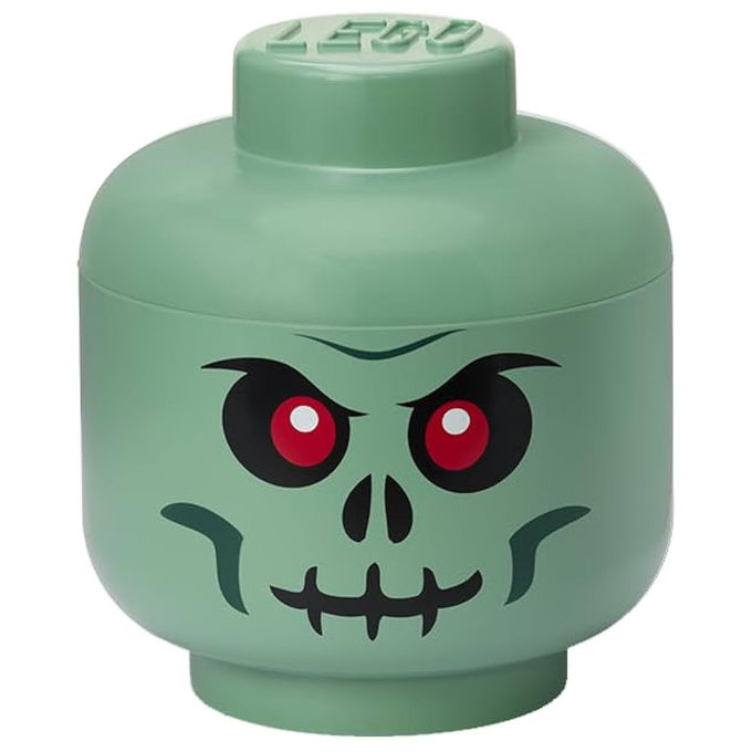 Lego, contenitore portaoggetti testa scheletro piccola, verde sabbia, polipropilene, 2 L, impilabile, Room Copenhagen Lego, contenitore portaoggetti testa scheletro piccola, verde sabbia, polipropilene, 2 L, impilabile, Room Copenhagen