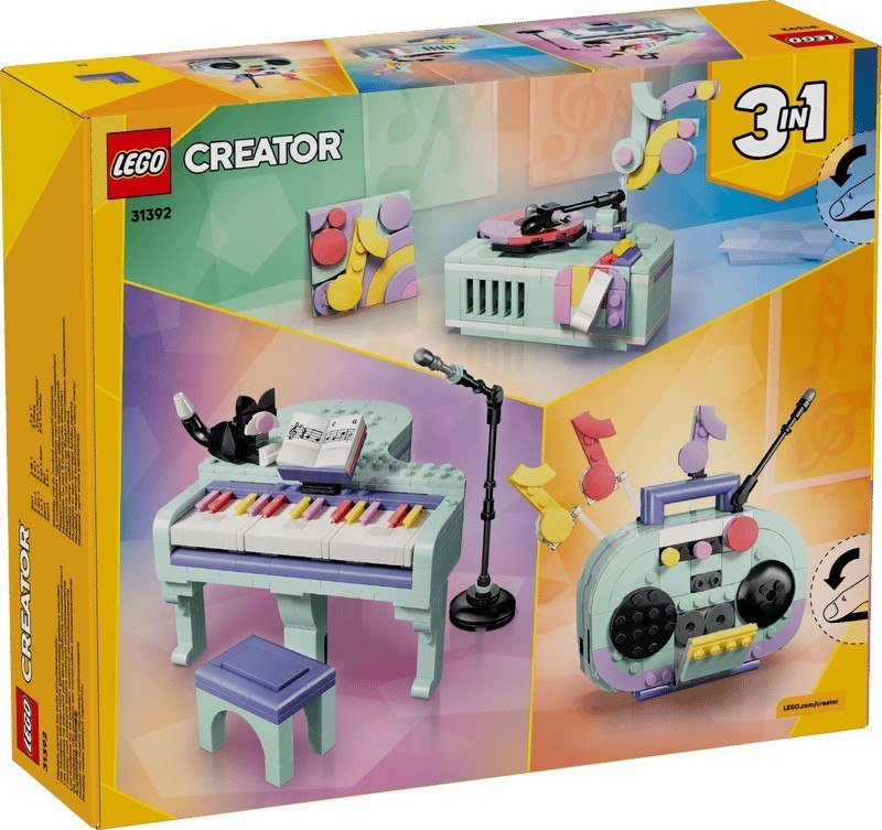 Lego - Creator 3in1 Pianoforte Decorativo Con Gatto-31392-multicolore