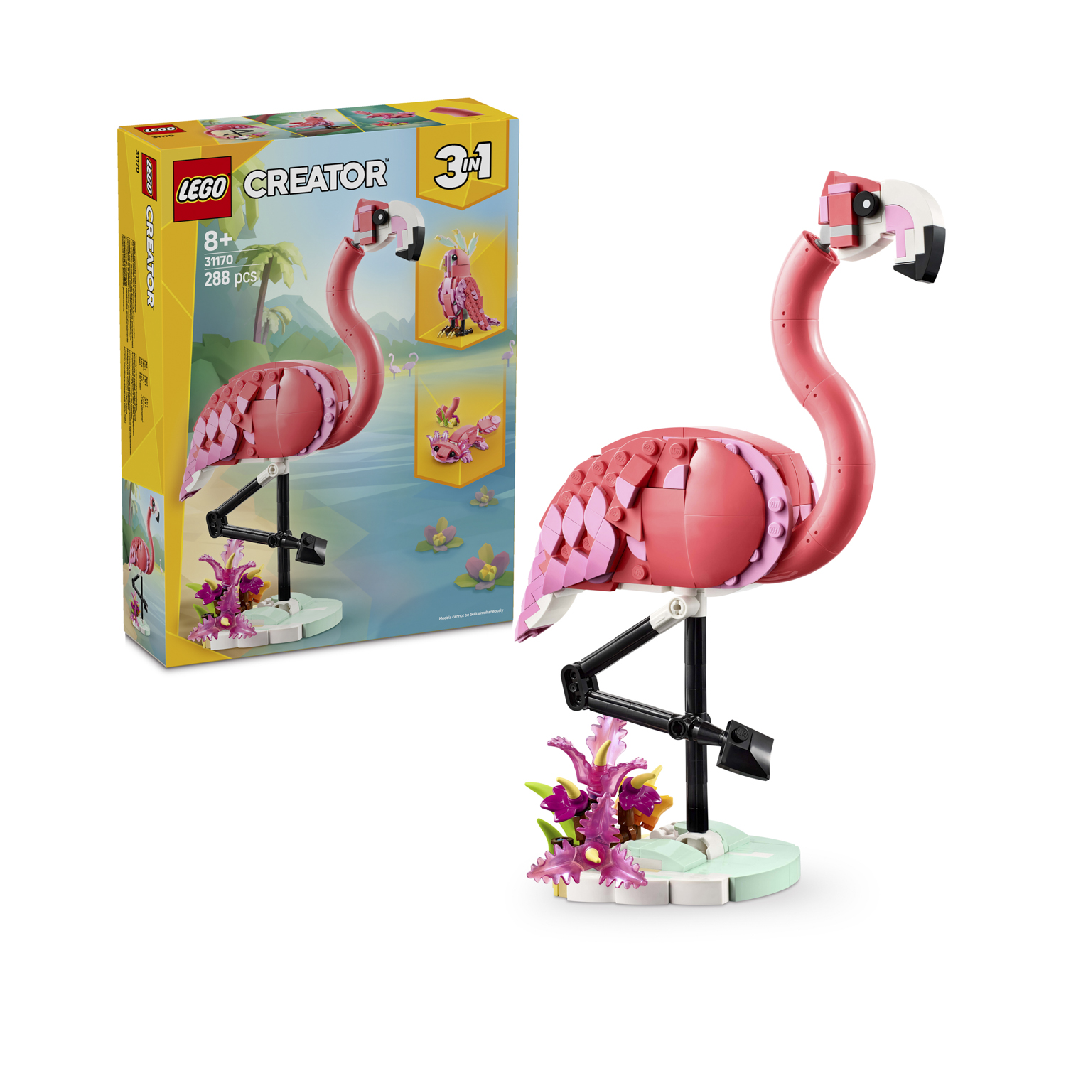 Lego - Creator Animali Selvatici: Fenicottero Rosa 31170, Multicolore