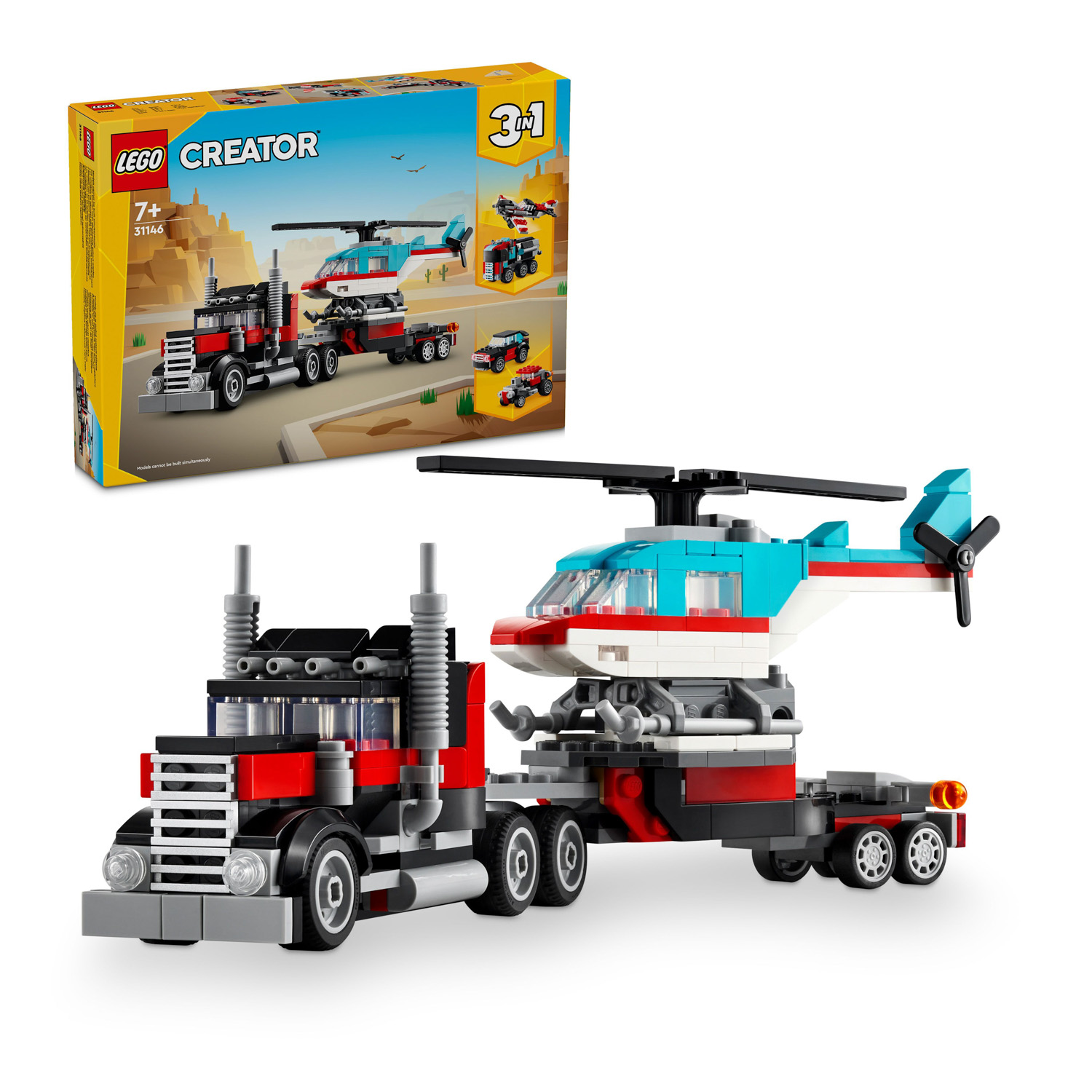 Lego - Creator Autocarro Con Elicottero 31146, Multicolore