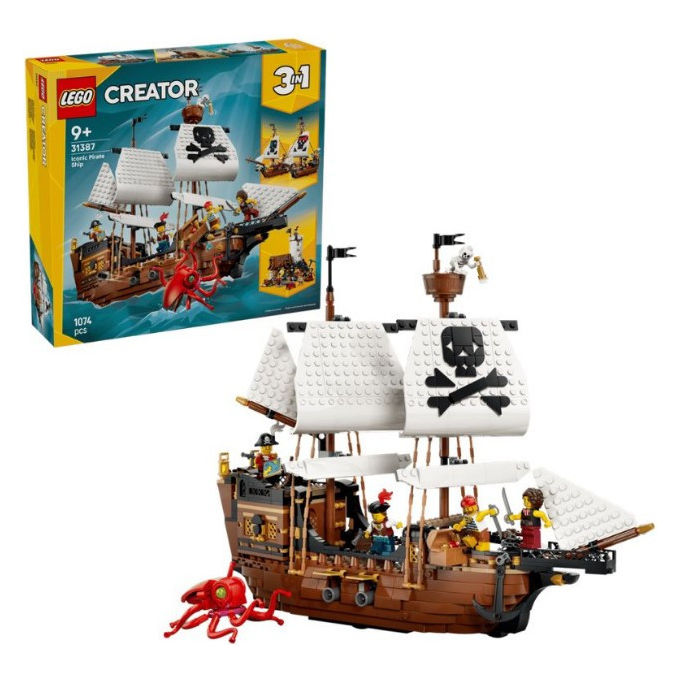 Lego - Creatore 3in1 Iconica Nave Da Pirata - 31387, Multicolore