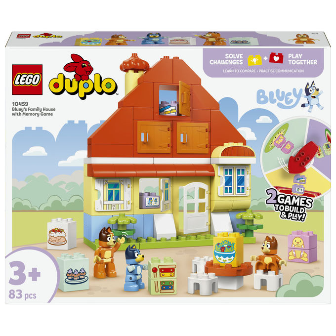 LEGO DUPLO Berry 2025 (10459). Casa della Famiglia di Bluey con gioco di memoria