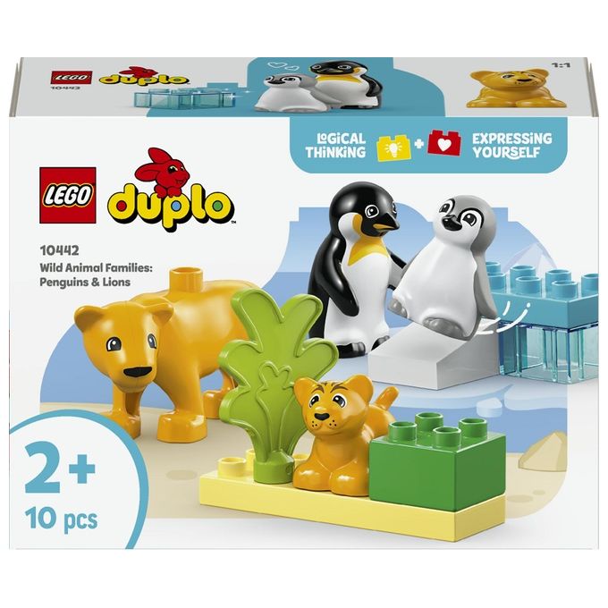 Lego - Duplo Famiglie Di Animali: Pinguini E Leoni 10442, Multicolore