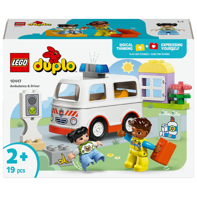 Lego - Duplo Town Ambulanza E Autista 10447, Multicolore