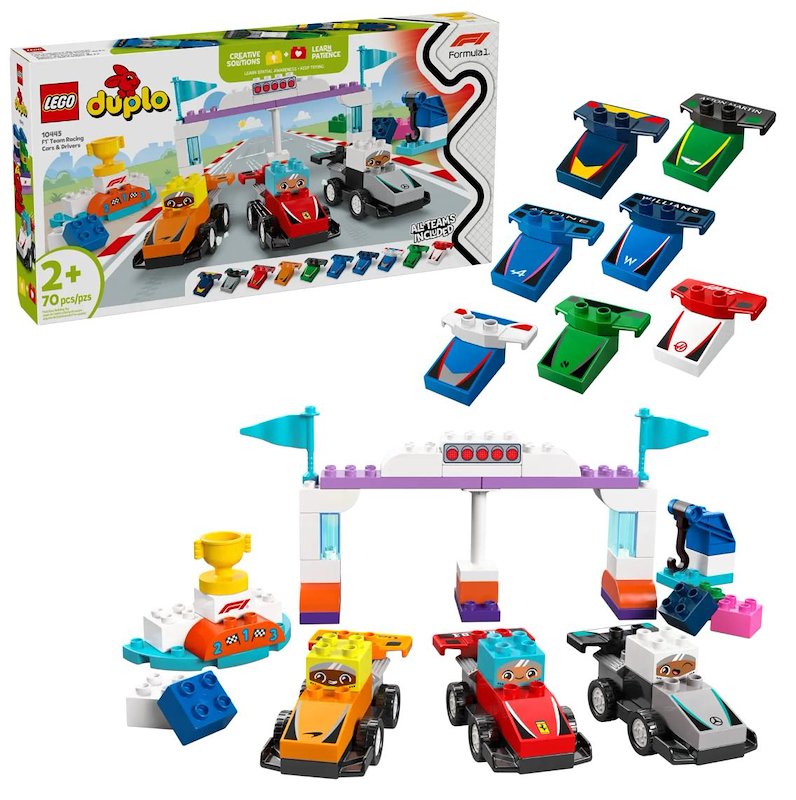 Lego - Duplo Town Auto Da Corsa E Piloti Team F1® 10445, Multicolore