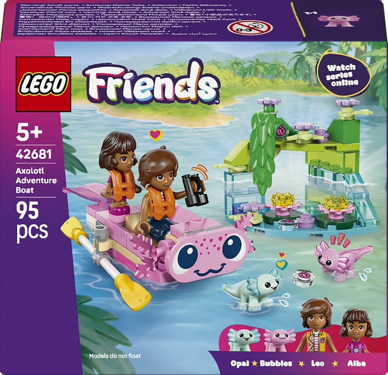 Lego - Friends Barca D’avventura Axolotl - 42681, Multicolore