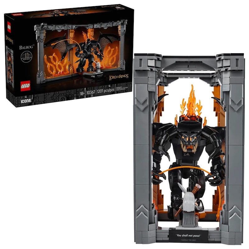 Lego - Icons Signore Degli Anelli: Book Nook Balrog 10367, Multicolore