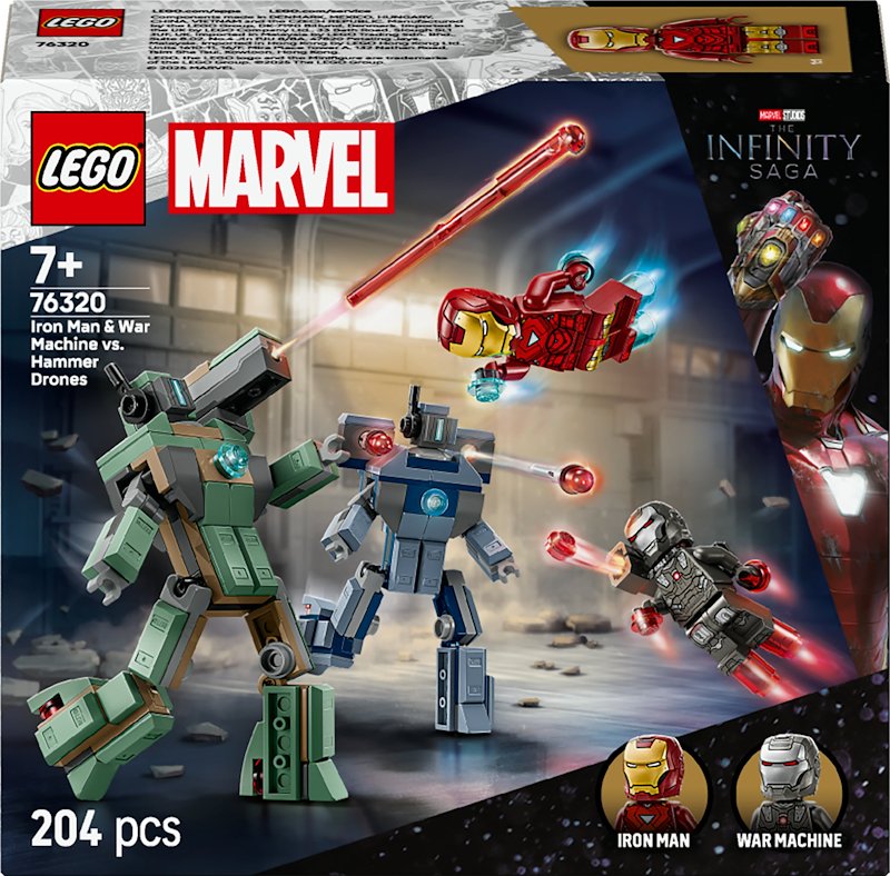Lego - Iron Man E War Machine Vs I Droni Di Hammer 76320, ,