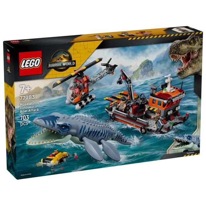 LEGO Jurassic World (77983). Attacco alla barca del dinosauro Mosasaurus