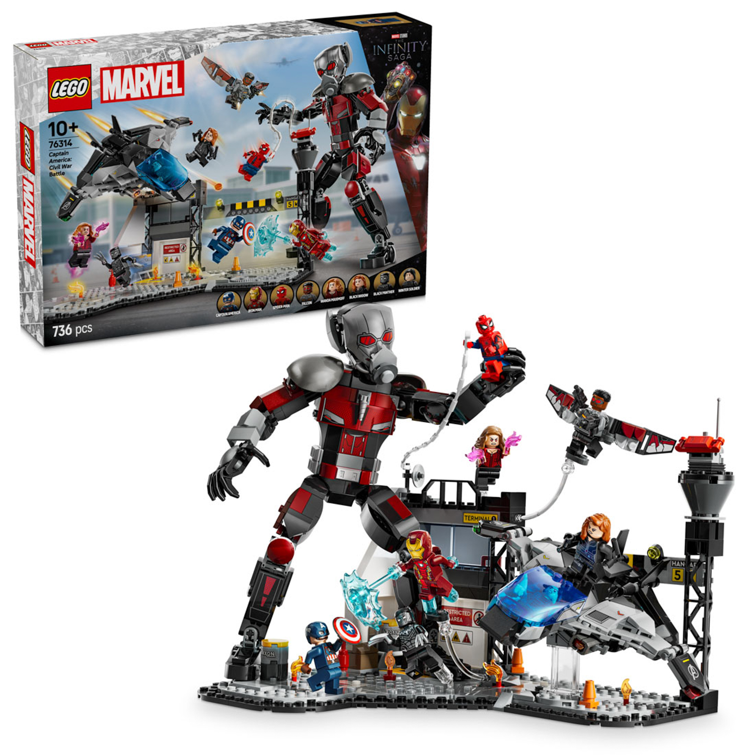 LEGO Marvel (76314). Azione di Battaglia Captain America: Civil War