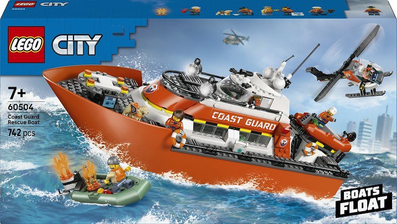 Lego® Motoscafo di soccorso ed elicottero della Guardia Costiera 60504