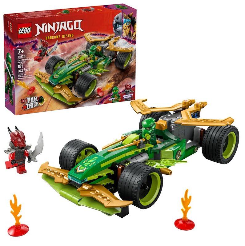 Lego - Ninjago Racer Pull-back Di Lloyd 71828, Multicolore