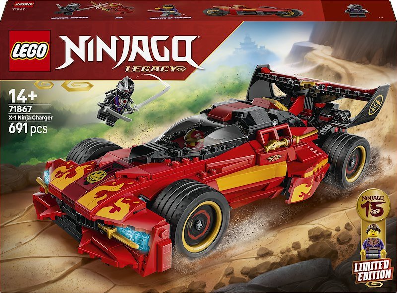 Lego - Ninjago Super-bolide Ninja X-1 - 15° Ann - 71867, Multicolore