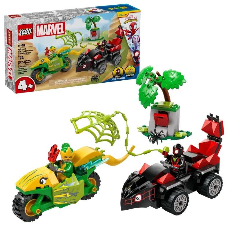 Lego - Spidey Inseguimento Sui Dino-veicoli 11198, Multicolore