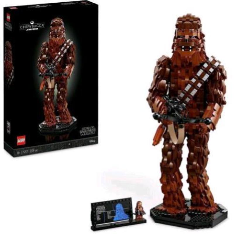 Lego star wars chewbacca altoo 46 cm con balestra da costruire e una minifigura Lego star wars chewbacca altoo 46 cm con balestra da costruire e una minifigura