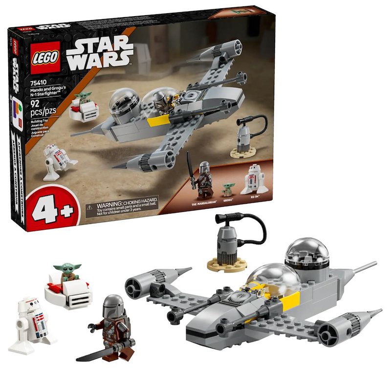 Lego - Star Wars N-1 Starfighter Di Mando E Grogu 75410, Multicolore
