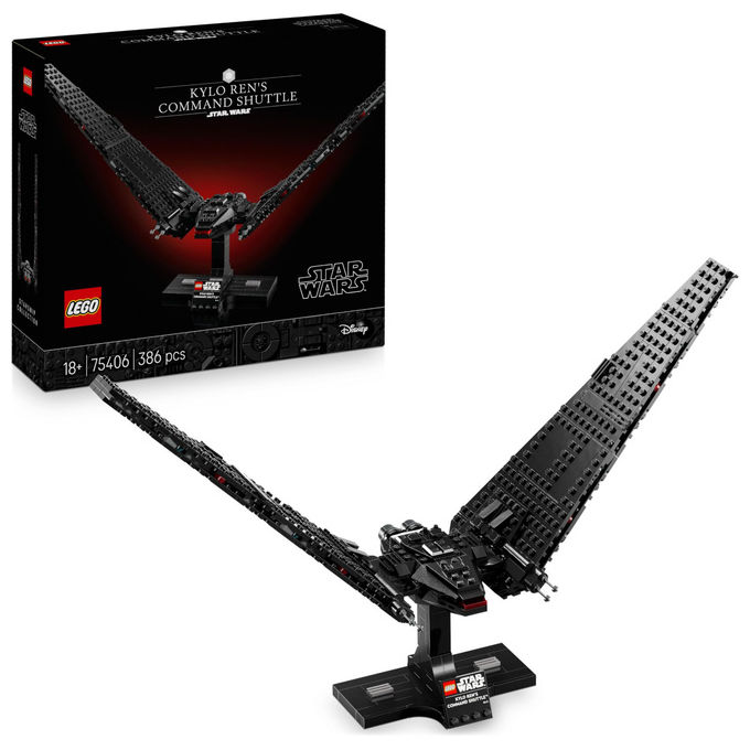 LEGO Star Wars Shuttle di Comando di Kylo Ren Modellino da Costruire Adulti Astronave con Ali Mobili 75406 LEGO Star Wars Shuttle di Comando di Kylo Ren Modellino da Costruire Adulti Astronave con Ali Mobili 75406