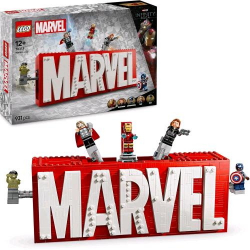 Lego - Super Heroes Marvel Logo E Minifigure Marvel 76313, Multicolore