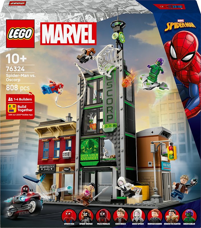 Lego - Super Heroes Marvel Spider-man Contro Oscorp 76324, ,