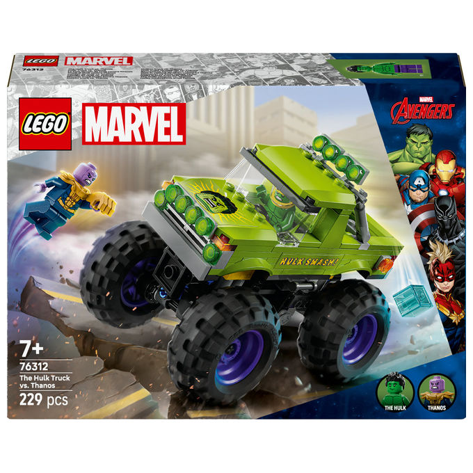 Lego - Super Heroes Marvel Truck Di Hulk Vs Thanos 76312, Multicolore